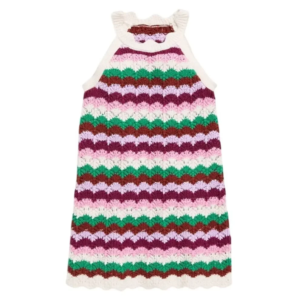 Old Navy Sleeveless Crochet Sweater Dress Toddler Girls 18-24 months Boho